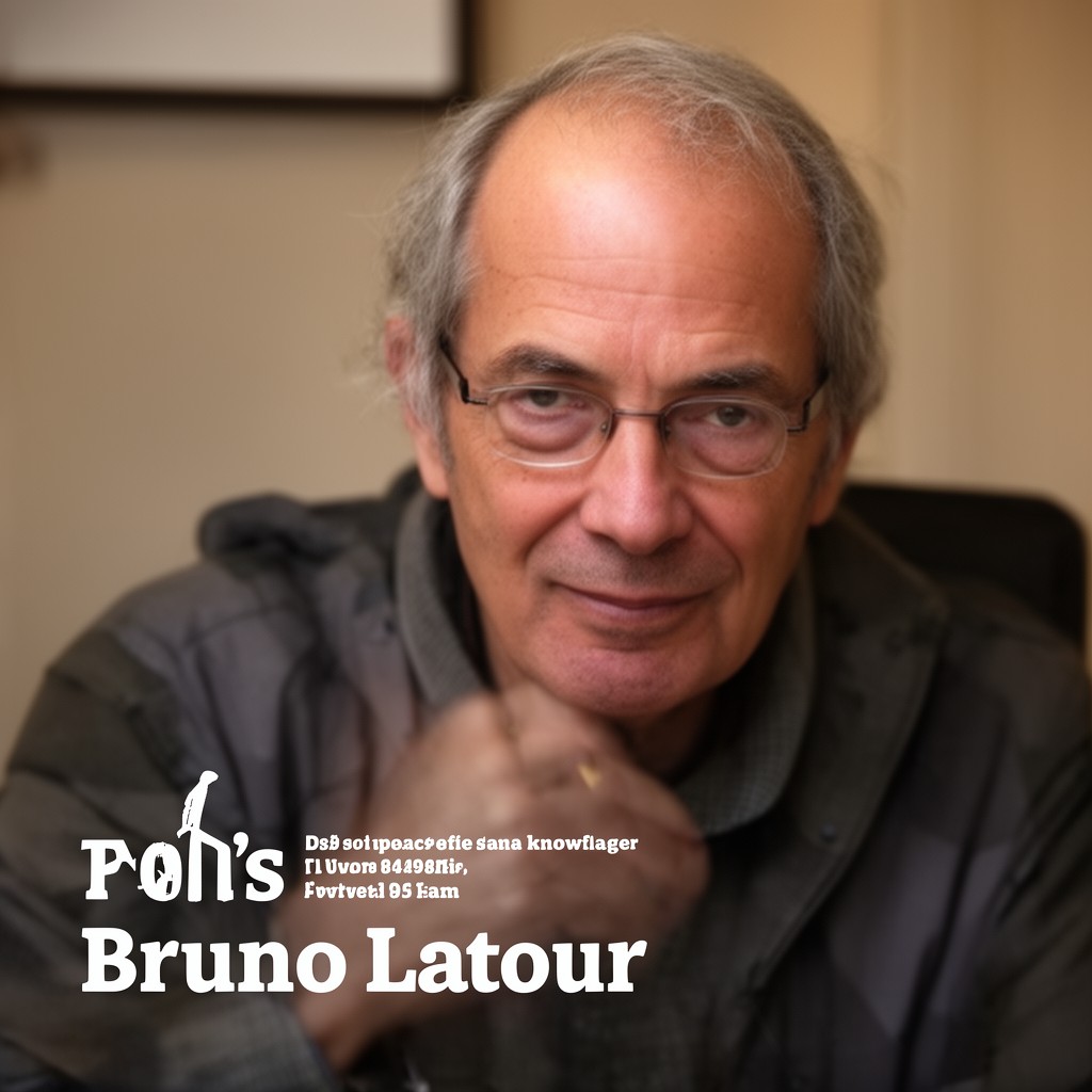 AI-generated illustration of Bruno Latour