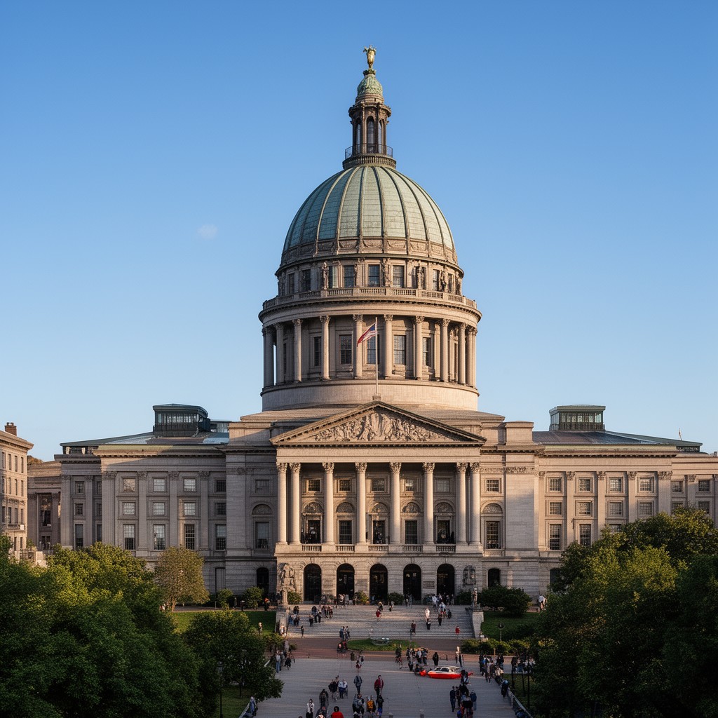 AI-generated illustration of Rhode Island State House