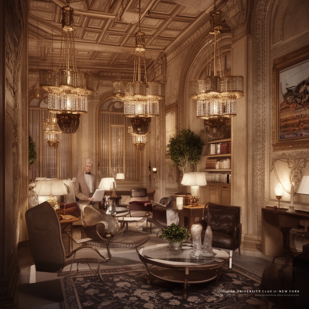AI-generated illustration of University Club of New York