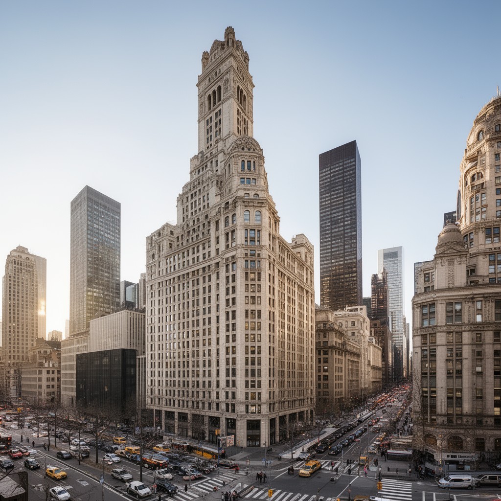 AI-generated illustration of New York Municipal Building (consulting role)