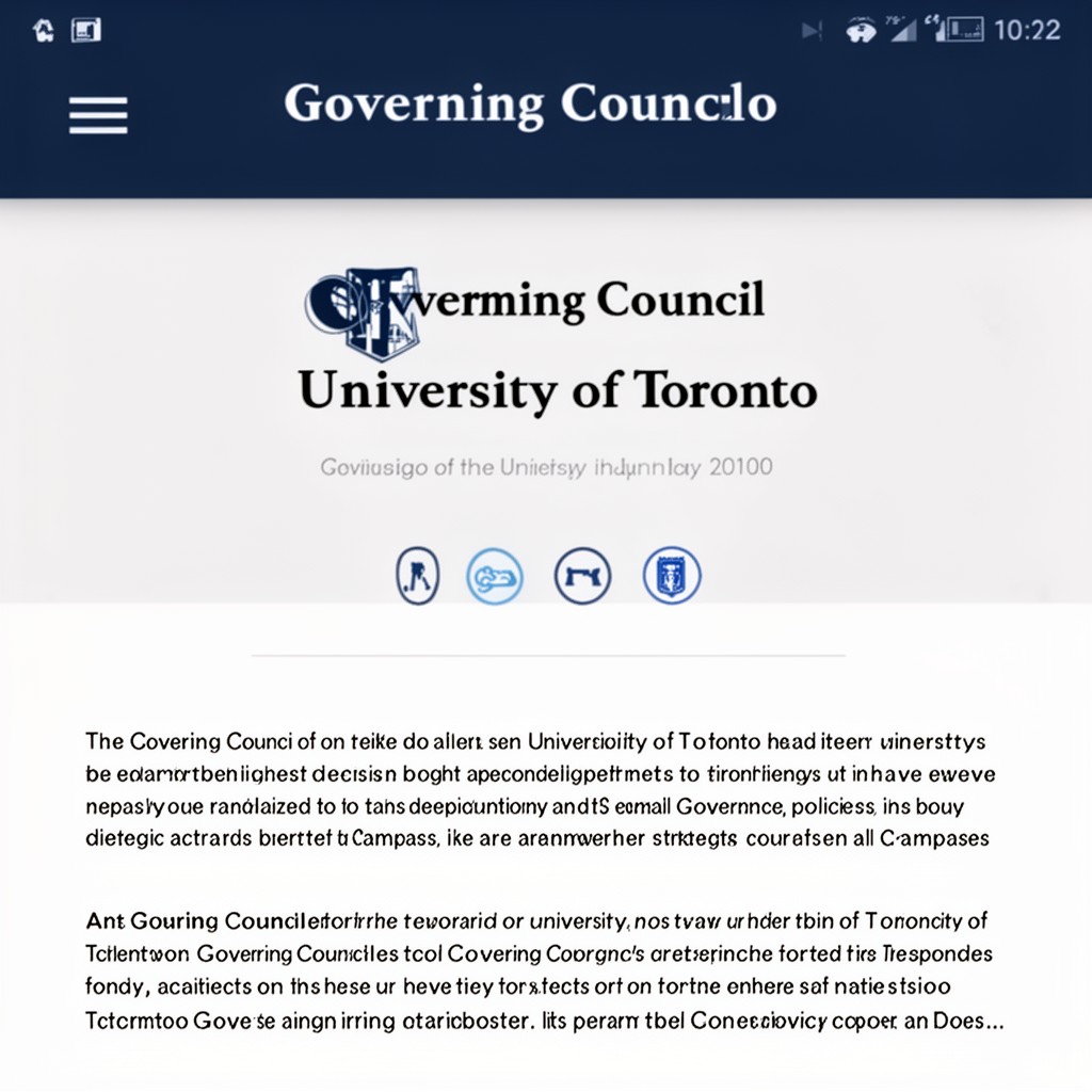 AI-generated illustration of Governing Council of the University of Toronto