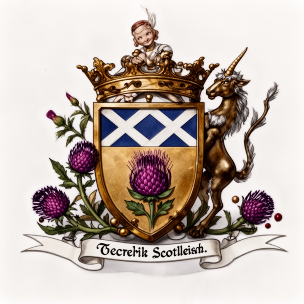 AI-generated illustration of Scottish heraldry