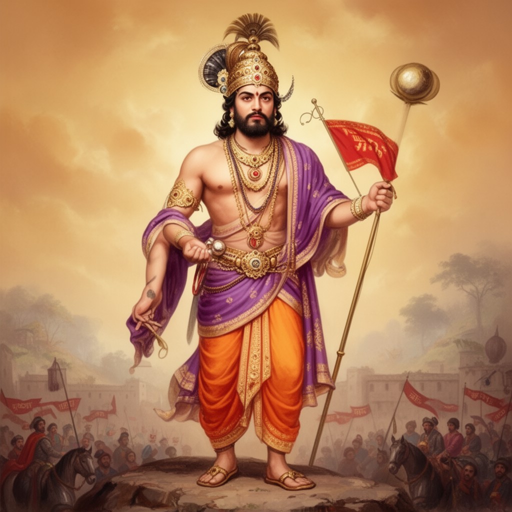 AI-generated illustration of Shivaji