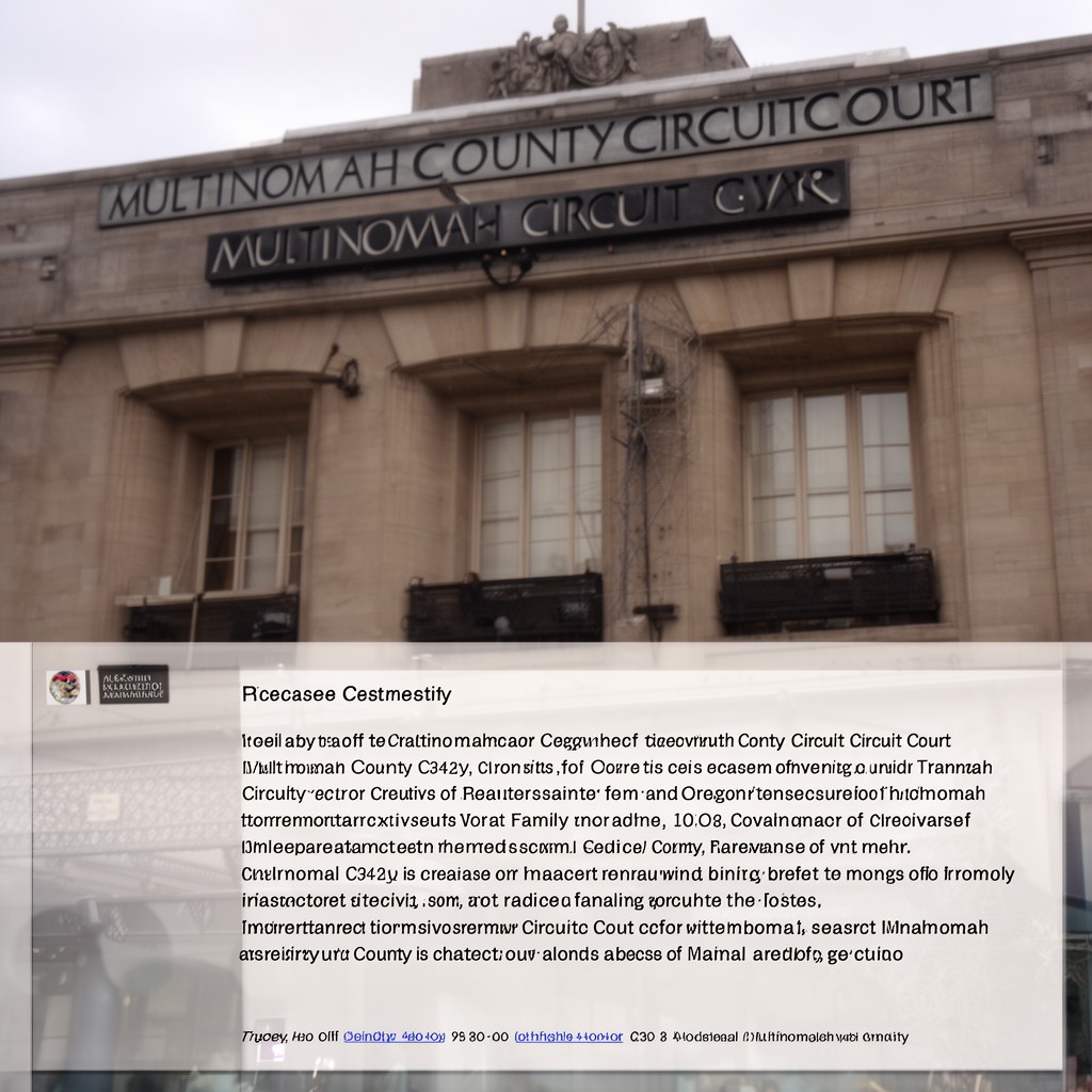 AI-generated illustration of Multnomah County Circuit Court