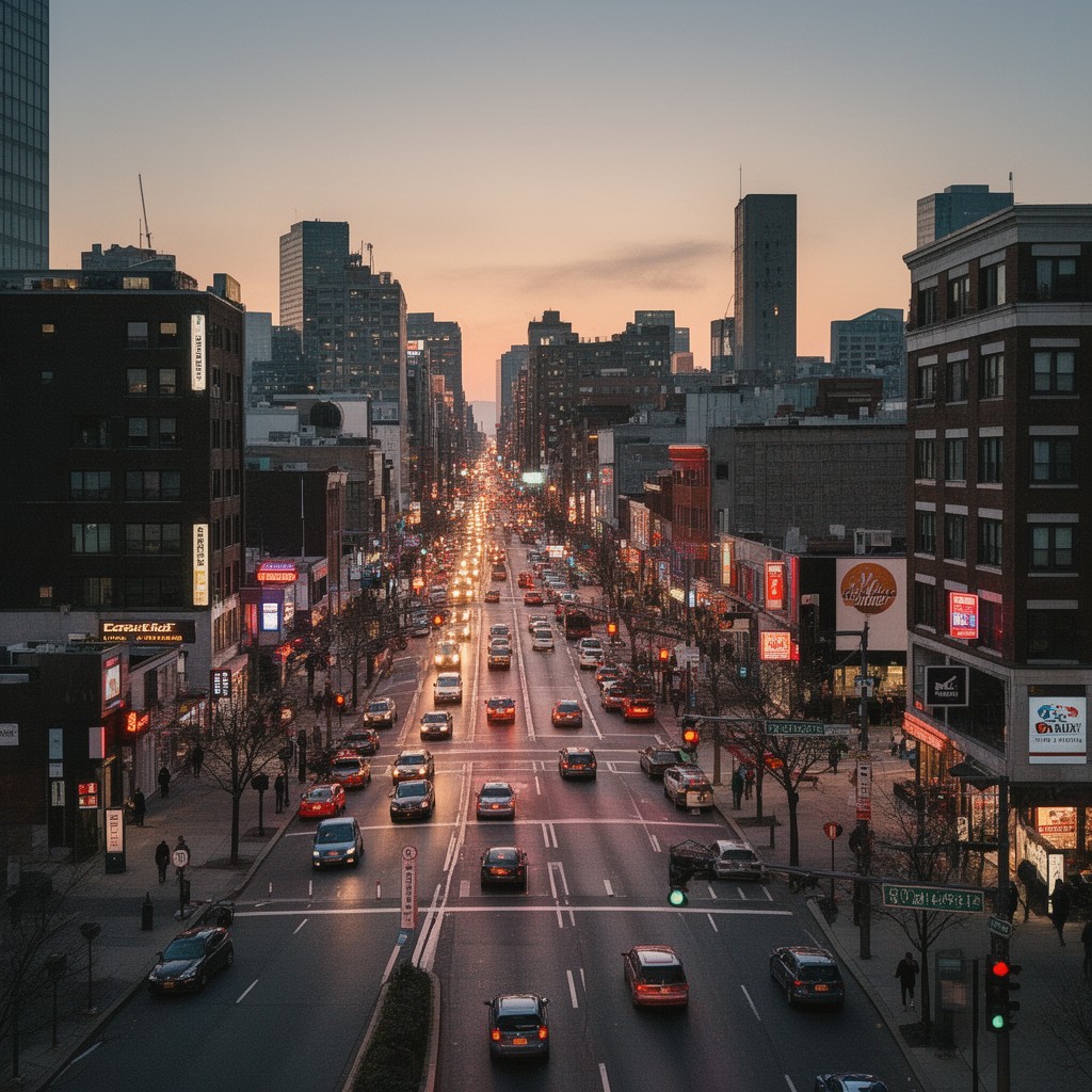 AI-generated illustration of Central Avenue (NY 100)