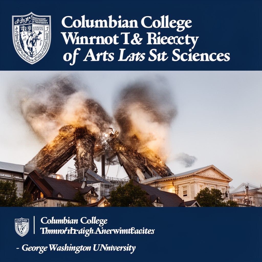 AI-generated illustration of Columbian College of Arts and Sciences
