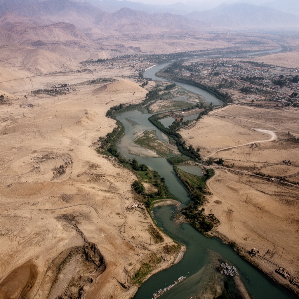 AI-generated illustration of Indus River basin