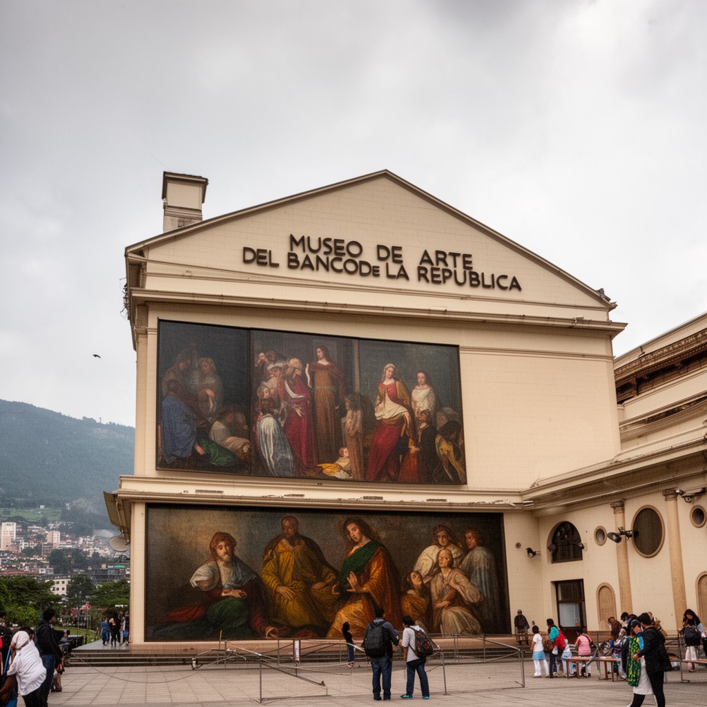 AI-generated illustration of Museo de Arte del Banco de la República
