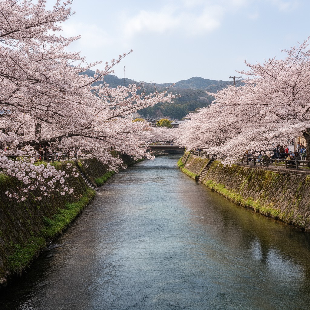 AI-generated illustration of Kamo River