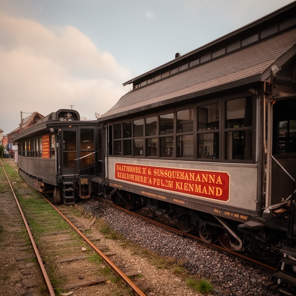 AI-generated illustration of Baltimore and Susquehanna Railroad