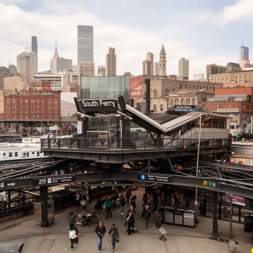 AI-generated illustration of South Ferry