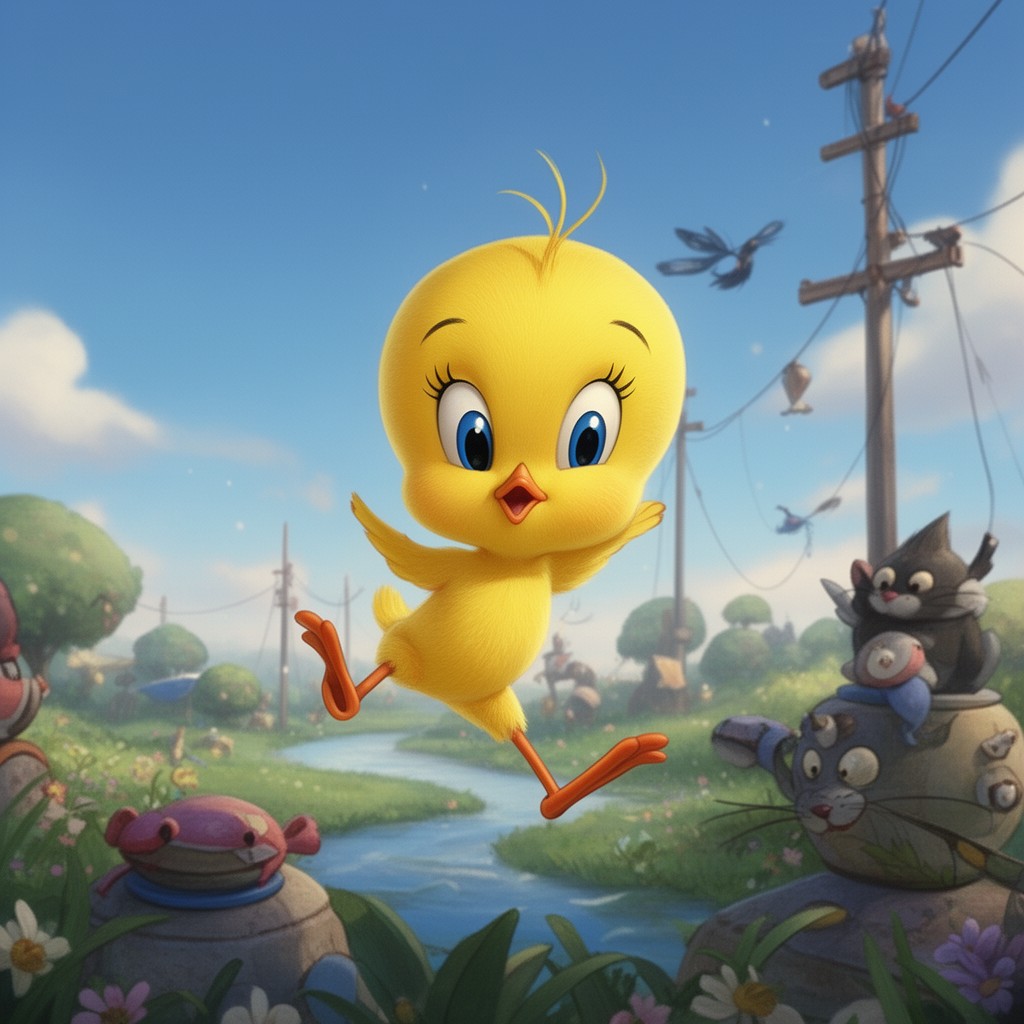 AI-generated illustration of Tweety