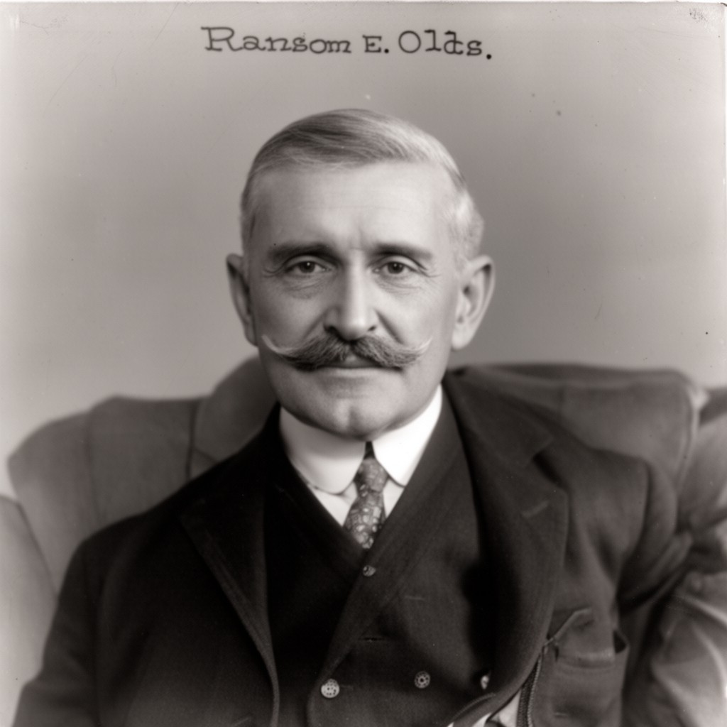 AI-generated illustration of Ransom E. Olds