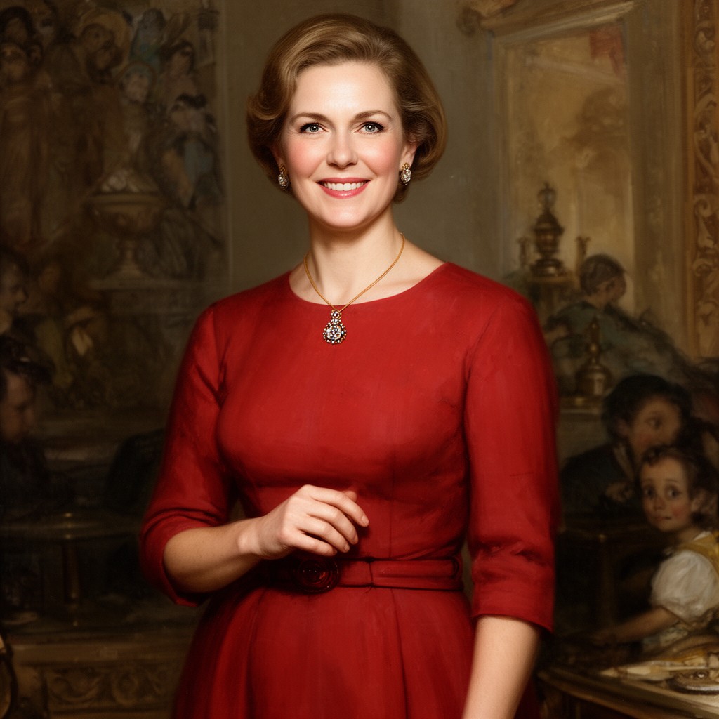 AI-generated illustration of Lady Sarah Chatto