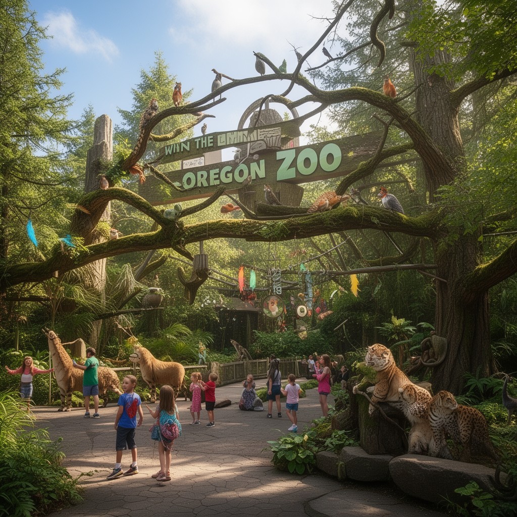 AI-generated illustration of Oregon Zoo