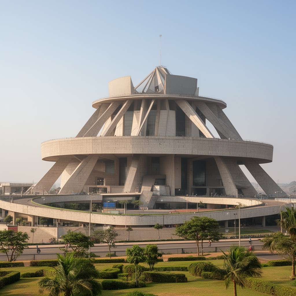 AI-generated illustration of National Assembly Complex, Abuja