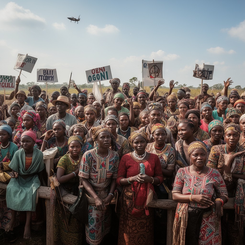 AI-generated illustration of Ogoni people