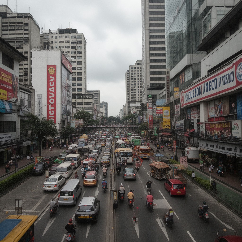 AI-generated illustration of Quezon Avenue