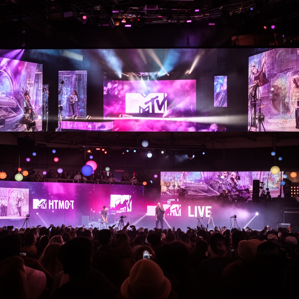 AI-generated illustration of MTV Live