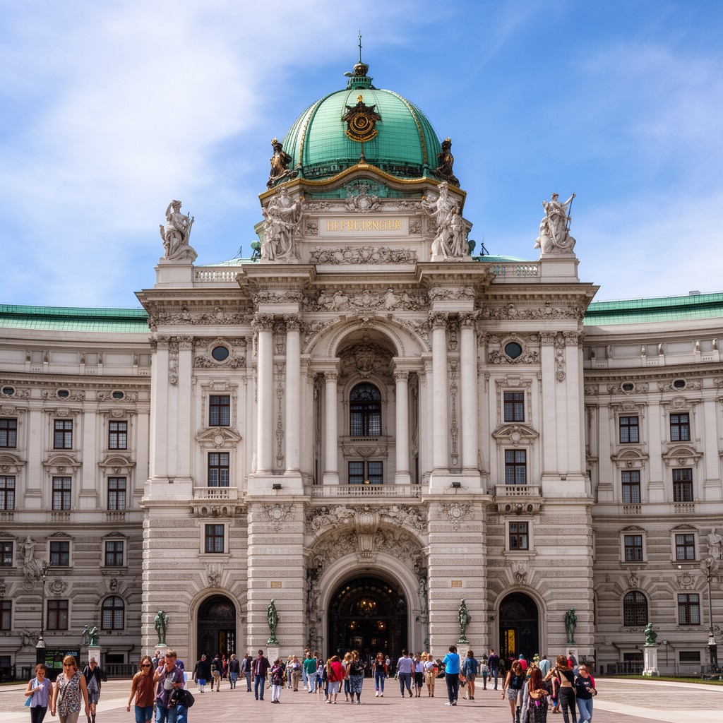 AI-generated illustration of Hofburg Palace, Vienna