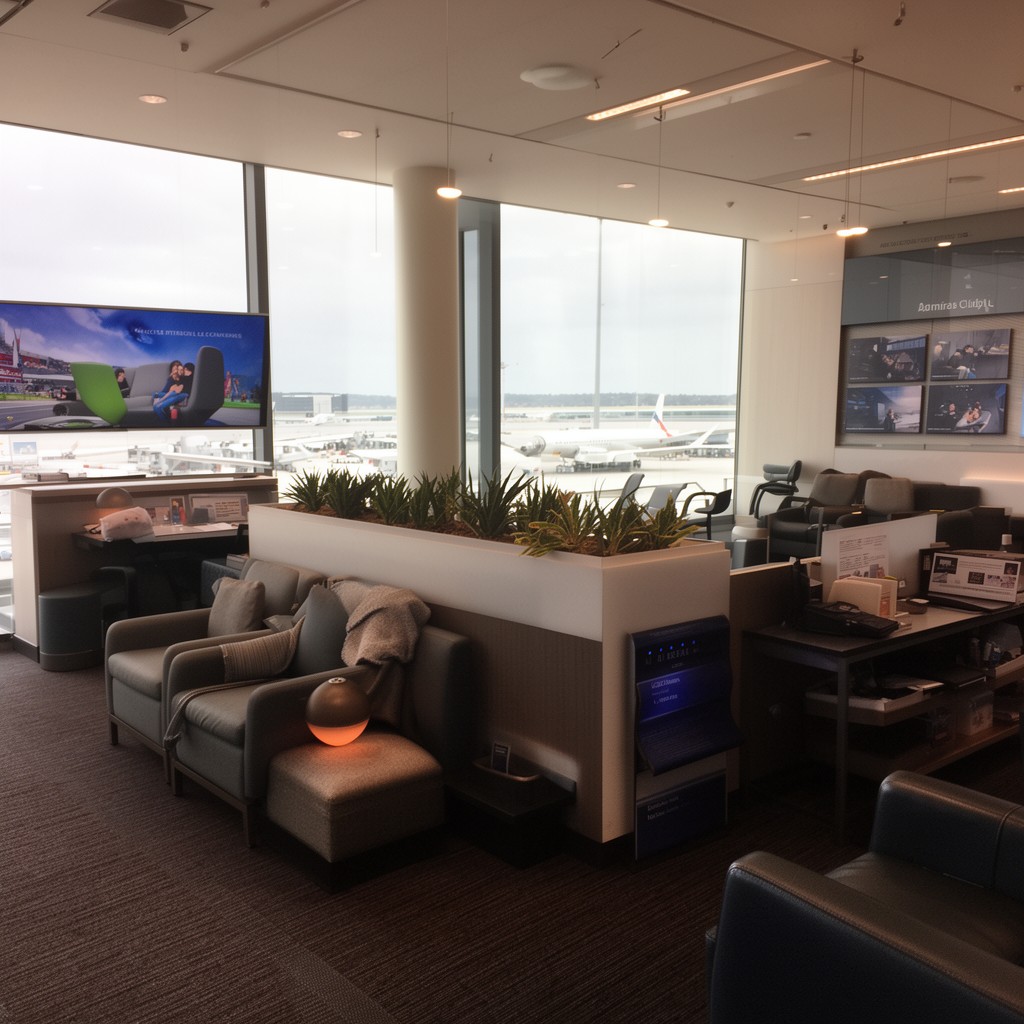AI-generated illustration of American Airlines Admirals Club