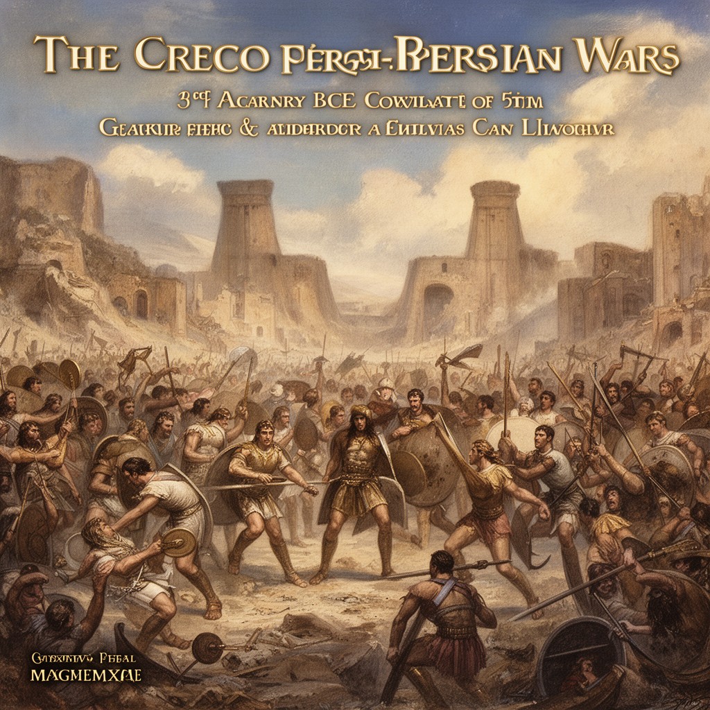 AI-generated illustration of Greco-Persian Wars