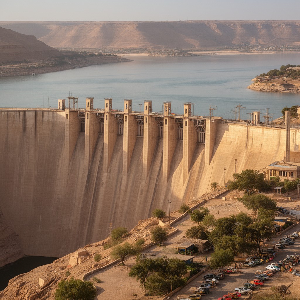 AI-generated illustration of Aswan High Dam