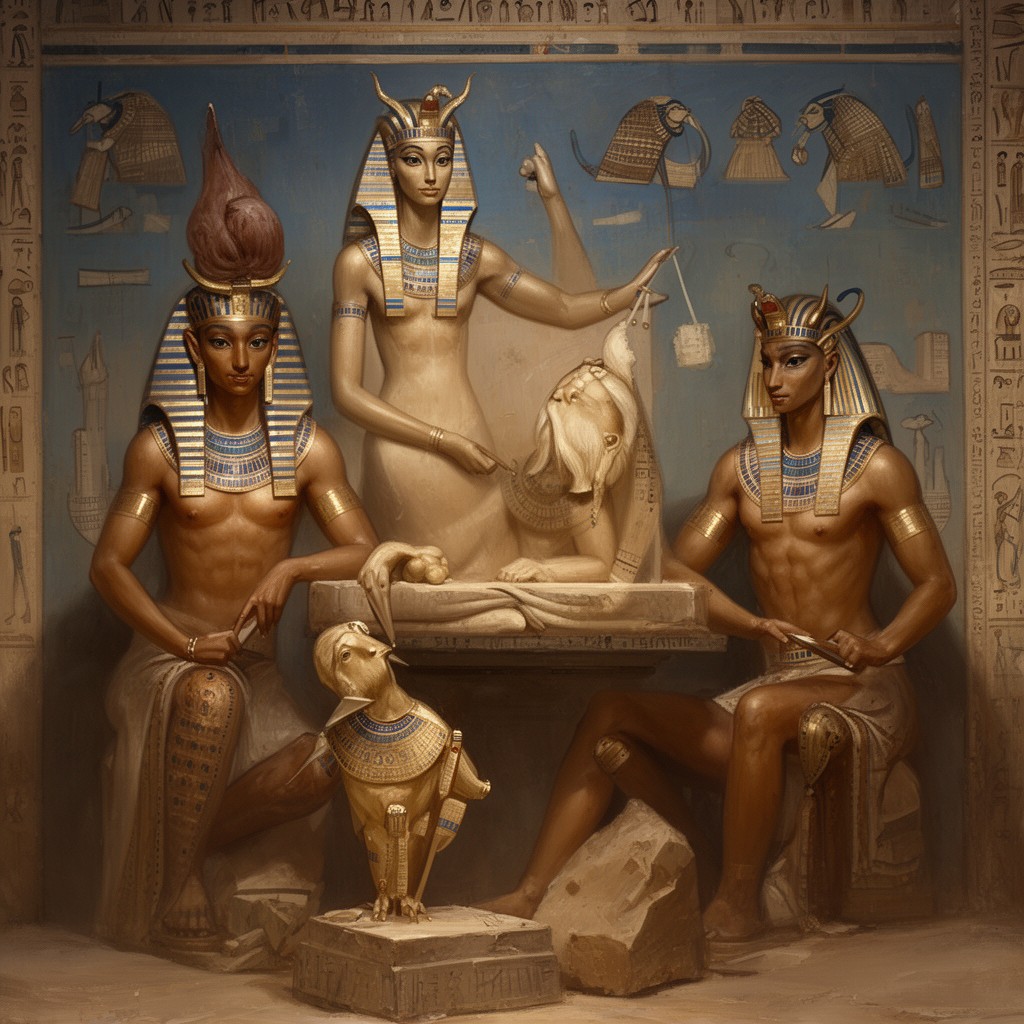 AI-generated illustration of Osiris myth