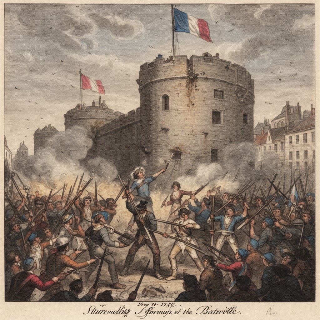 AI-generated illustration of Storming of the Bastille