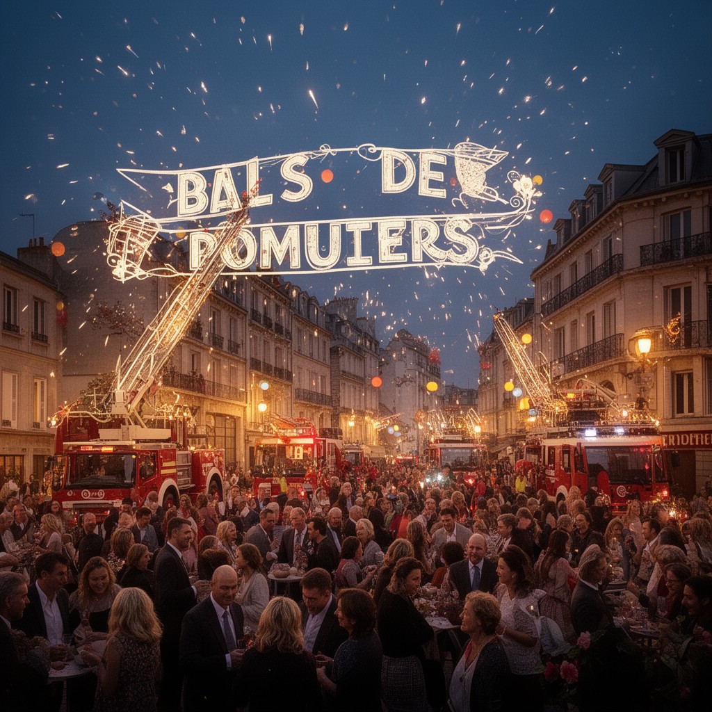AI-generated illustration of bals des pompiers