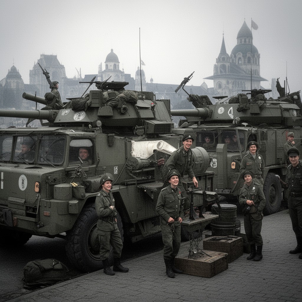 AI-generated illustration of East German National People's Army (logistical support)