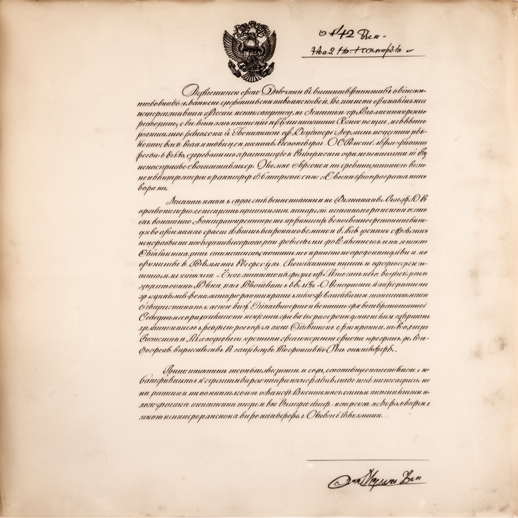 AI-generated illustration of Declaration No. 142-Н of the Soviet of Republics of the Supreme Soviet of the USSR