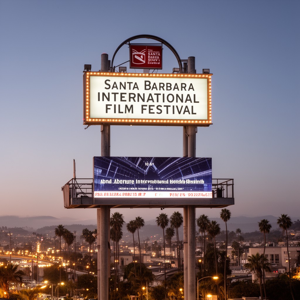 AI-generated illustration of Santa Barbara International Film Festival