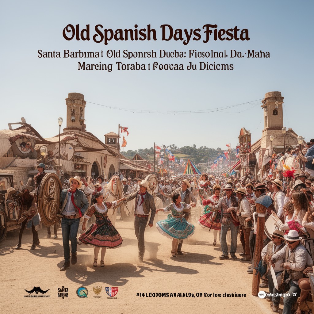 AI-generated illustration of Old Spanish Days Fiesta