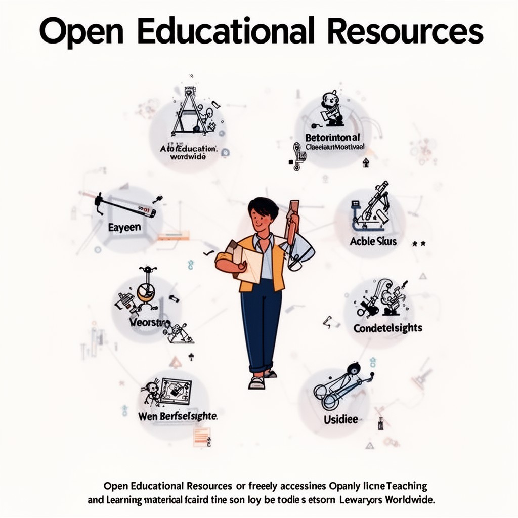 AI-generated illustration of Open Educational Resources