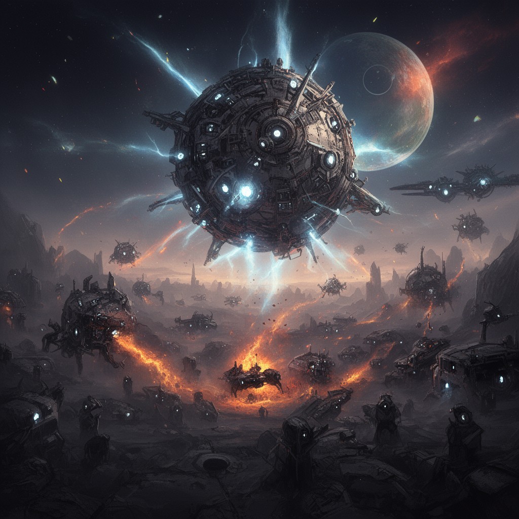 AI-generated illustration of Krikkit war
