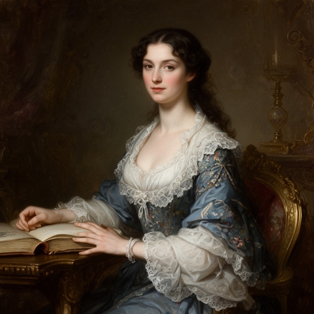AI-generated illustration of Lady Caroline Lamb