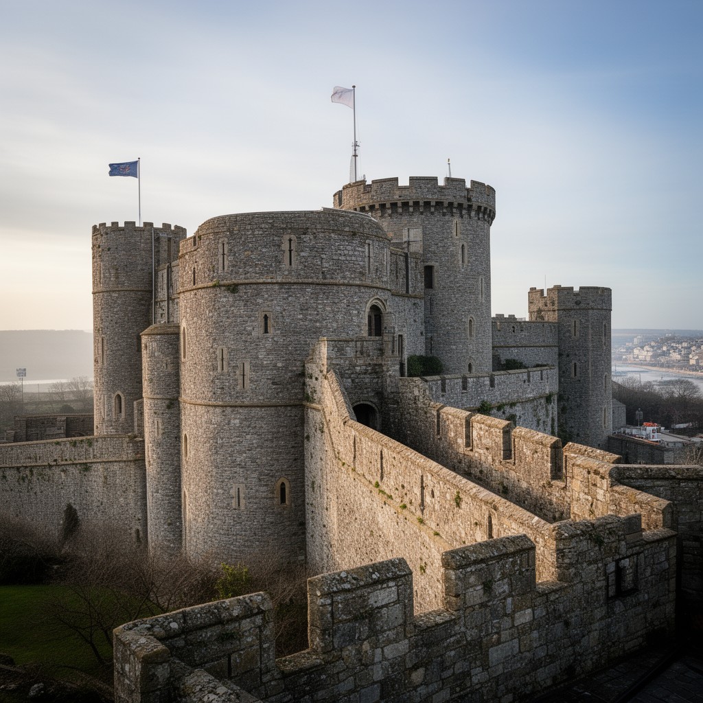 AI-generated illustration of Dover Castle