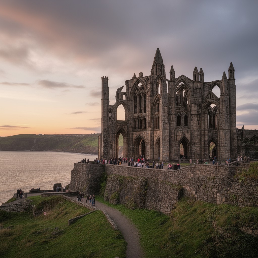 AI-generated illustration of Whitby Abbey