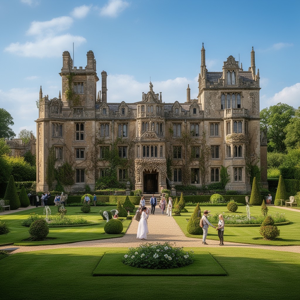 AI-generated illustration of Audley End House and Gardens