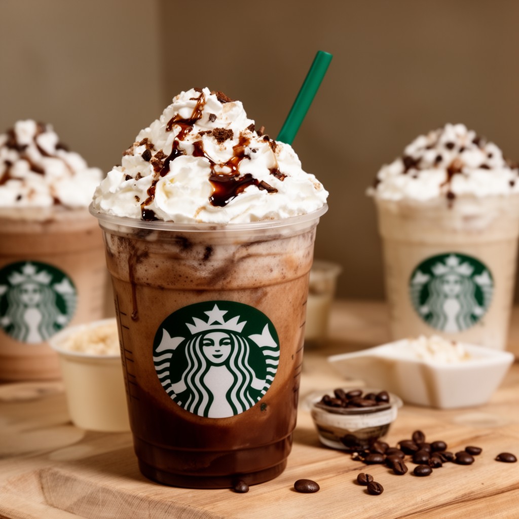 AI-generated illustration of Frappuccino blended beverages