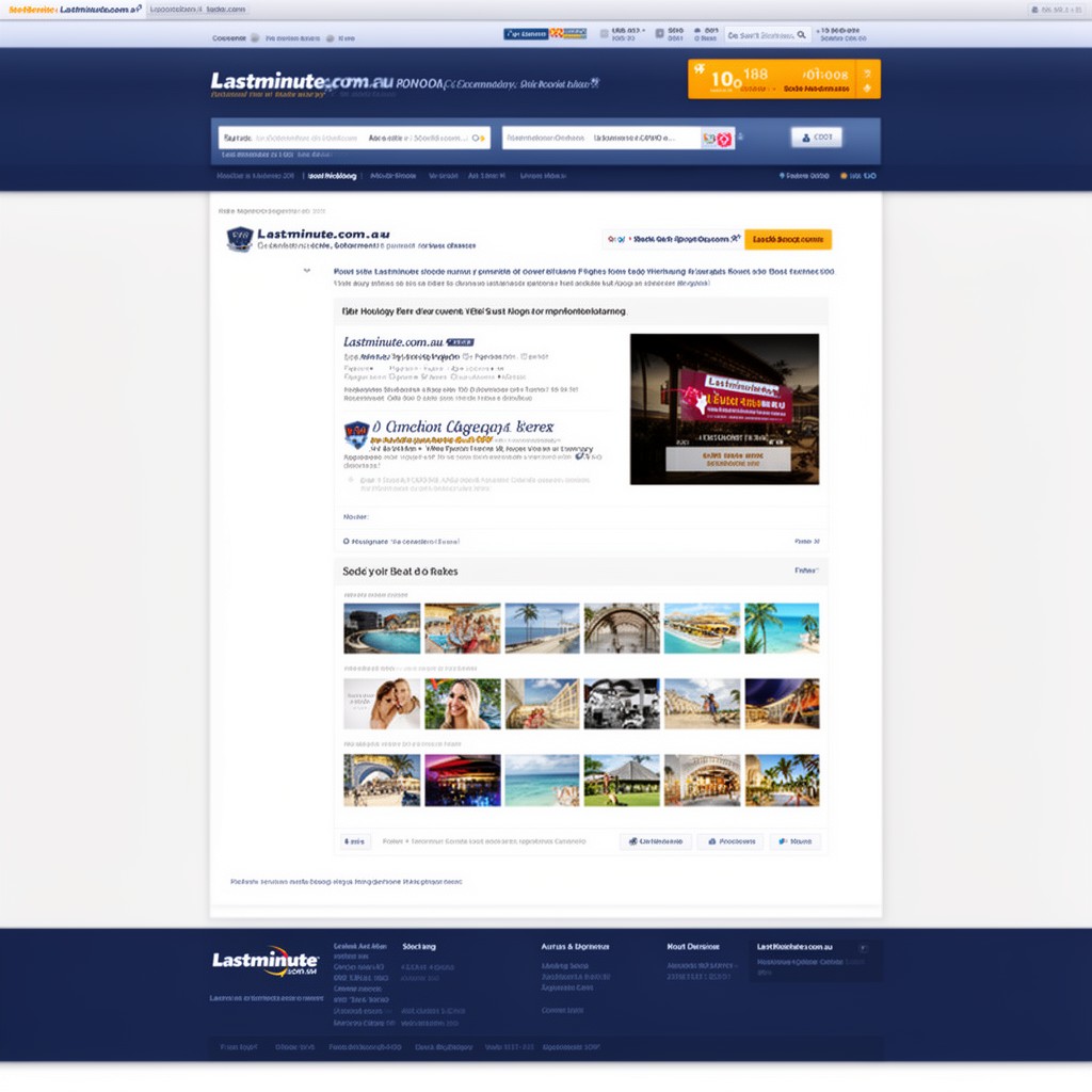 AI-generated illustration of Lastminute.com.au