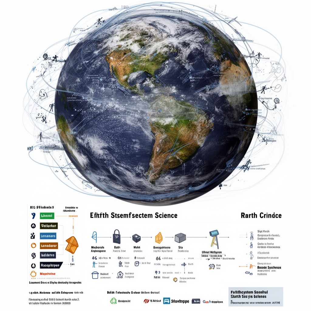 AI-generated illustration of Earth system science