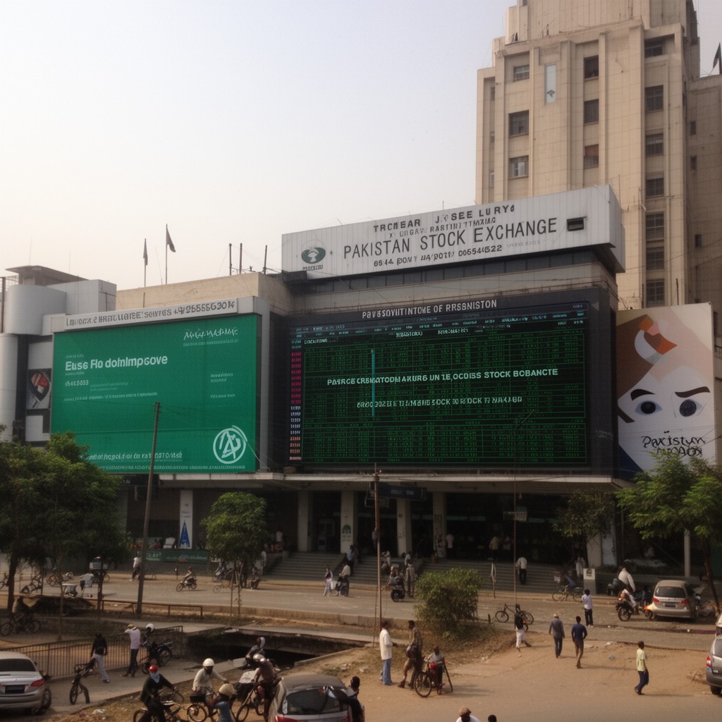 AI-generated illustration of Pakistan Stock Exchange