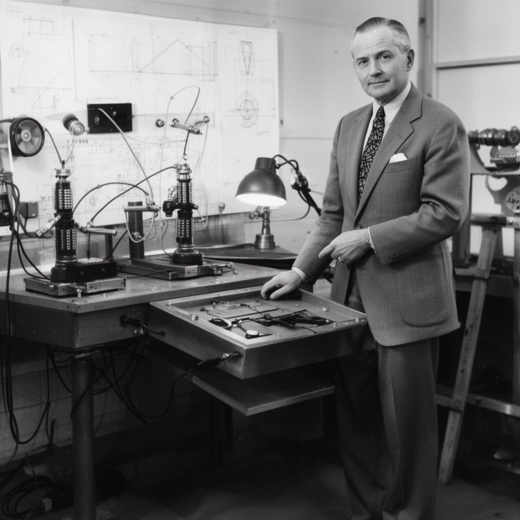 AI-generated illustration of engineer Fritz J. Russ