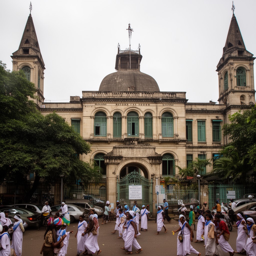AI-generated illustration of Mother House of the Missionaries of Charity, Kolkata