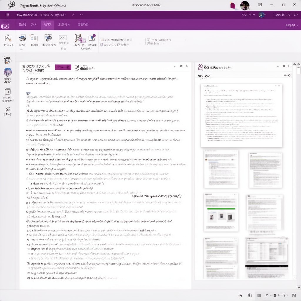 AI-generated illustration of OneNote
