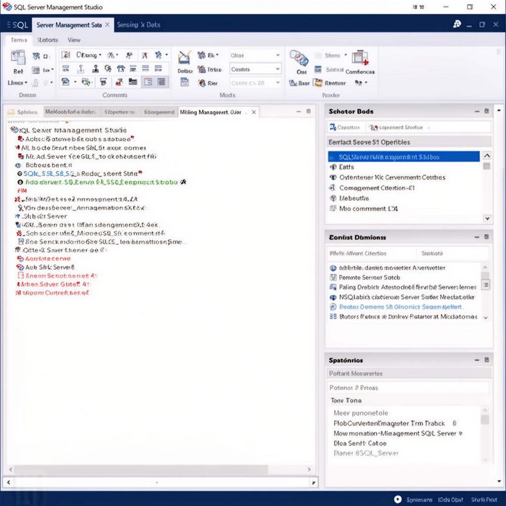 AI-generated illustration of SQL Server Management Studio
