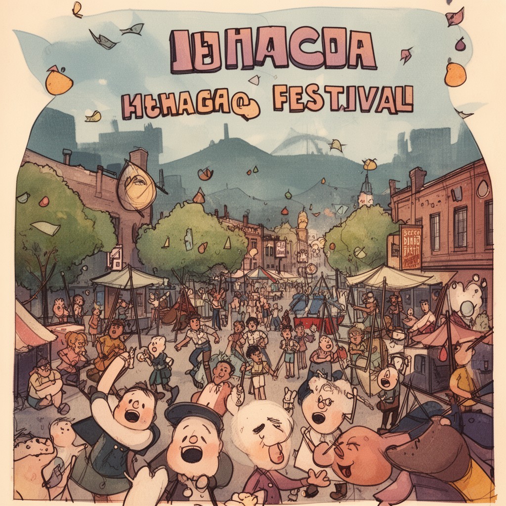 AI-generated illustration of Ithaca Festival
