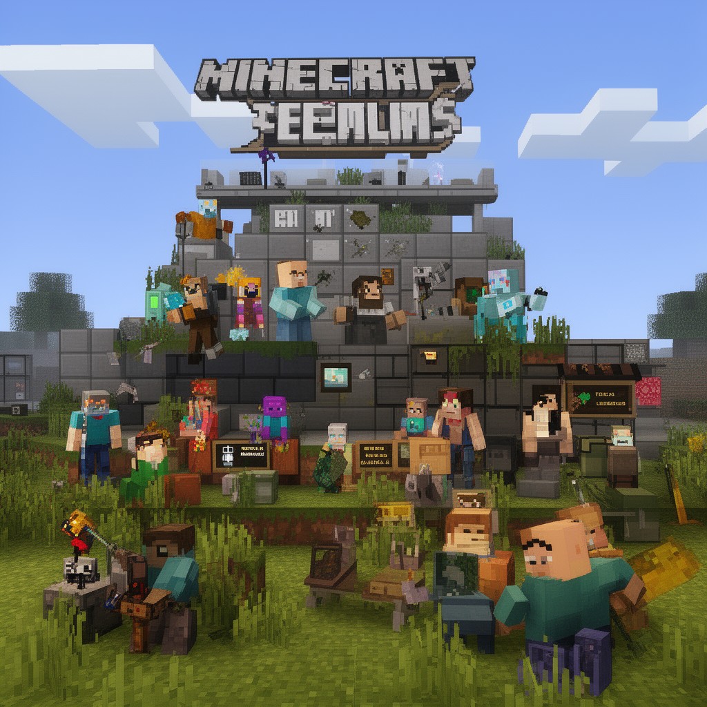 AI-generated illustration of Minecraft Realms